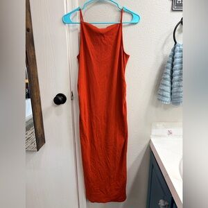 Old Navy Orange Maternity Maxi Dress